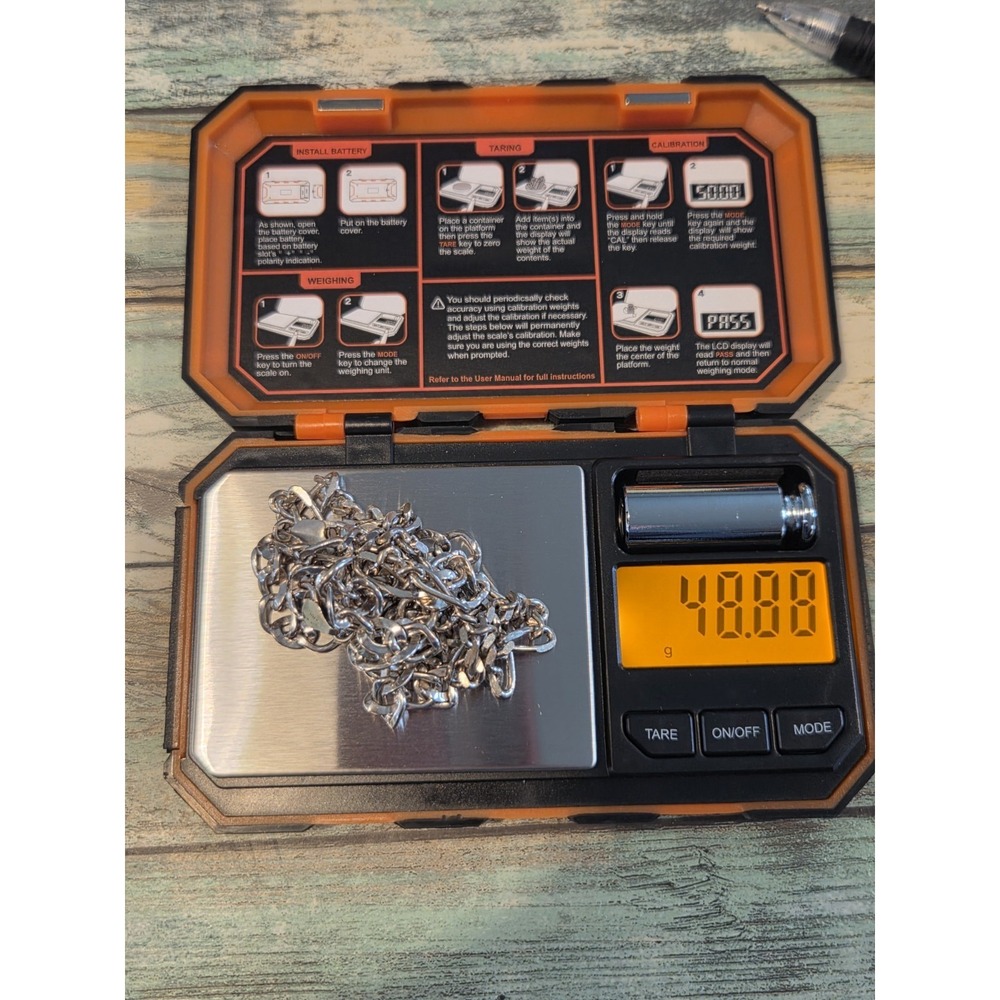 Lot Of 2 Stamped Sterling Silver Chains Link And Figaro Both 18" - Picture 15 of 15